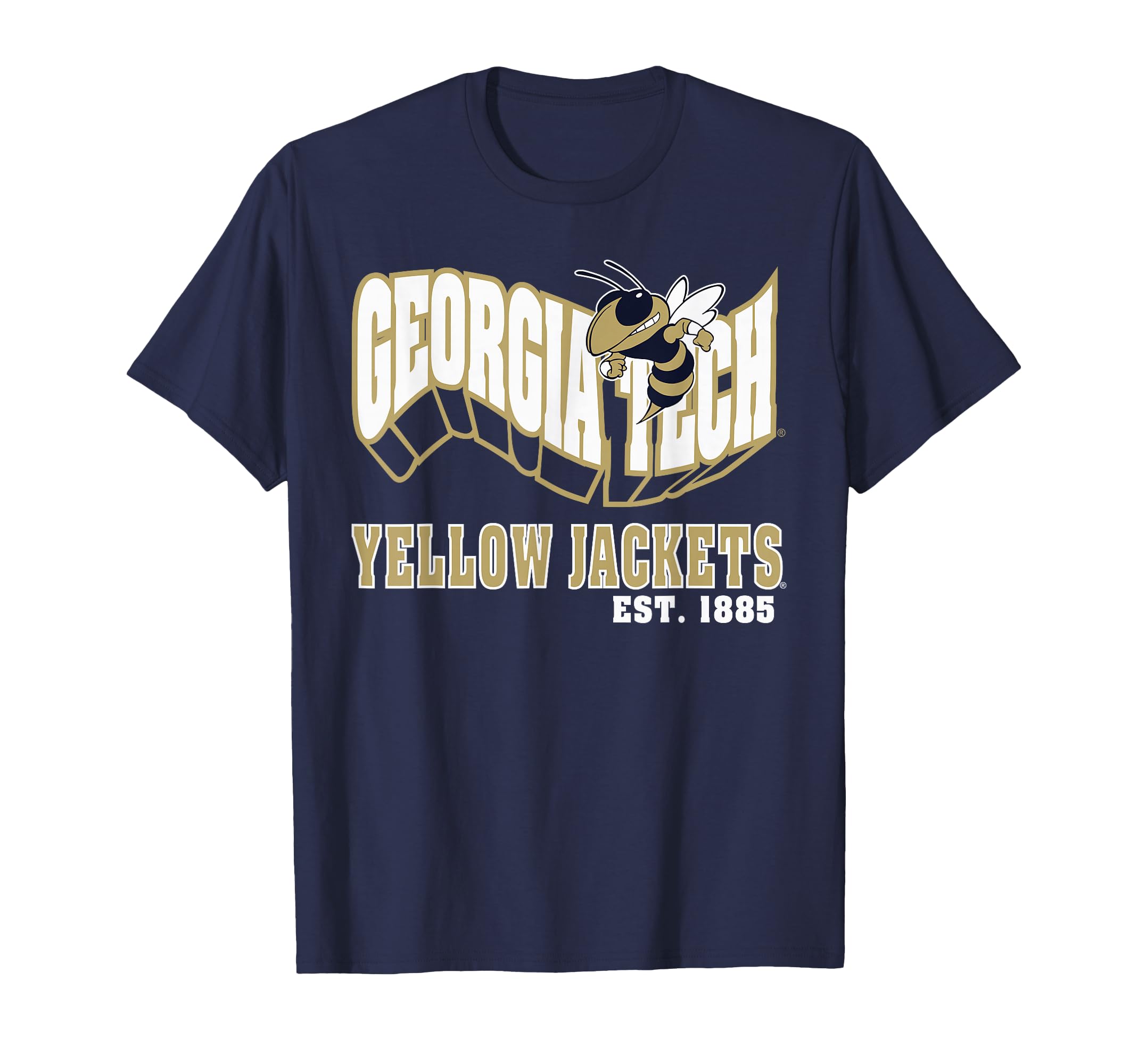 Georgia Tech Yellow Jackets Retro Flashblock Navy T-Shirt