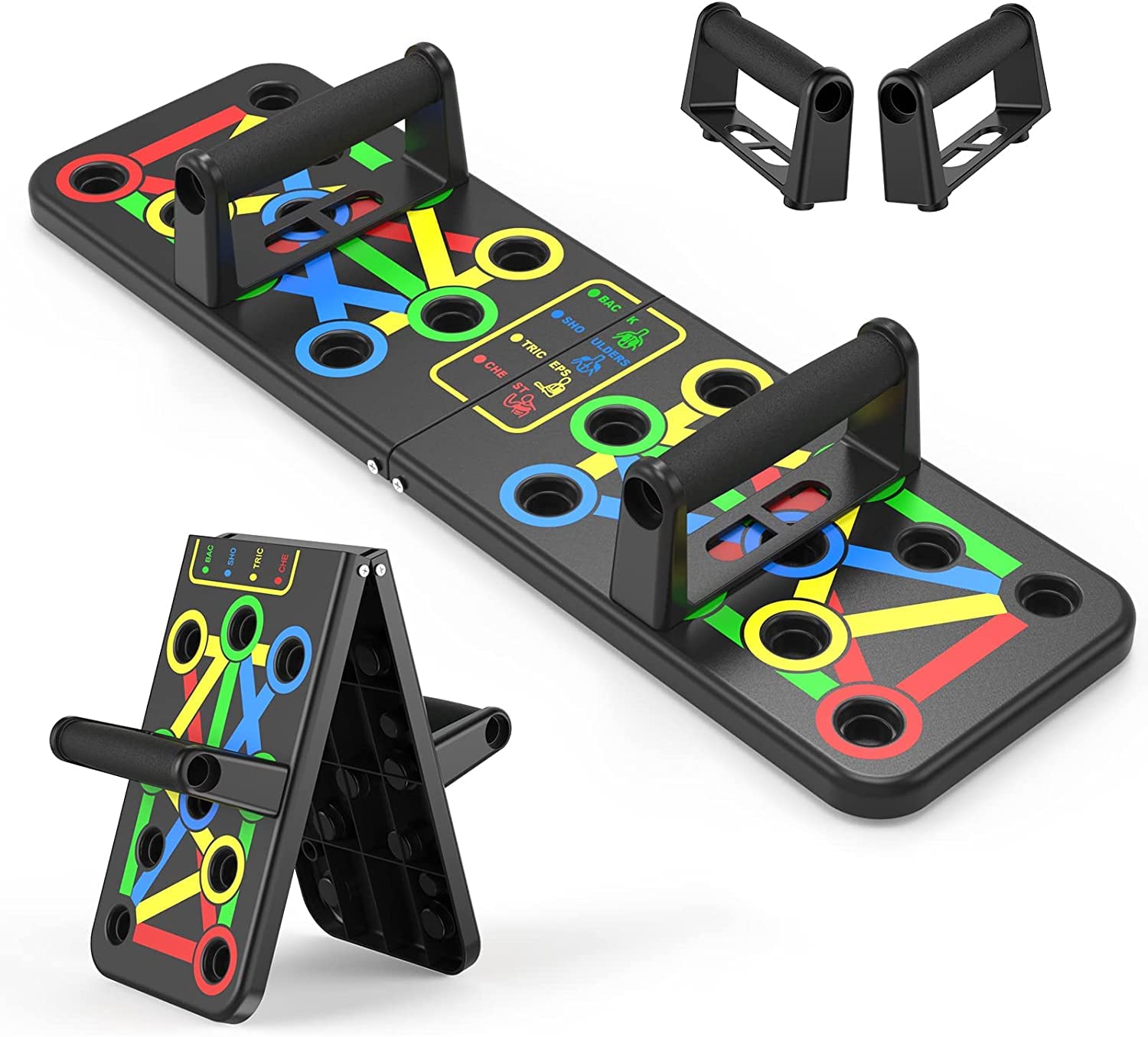 Steller Push Up Board, Portable Multi-Function Foldable 15 in 1 Push Up Bar, Push up Handles for Floor, Professional Push Up Strength Training Equipment-image-10