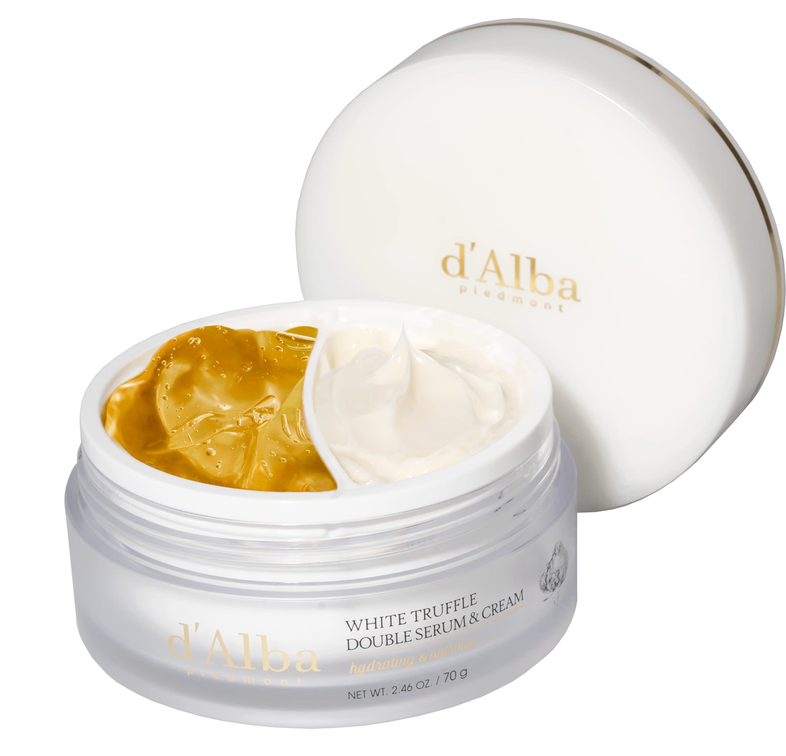 Dalba - Suero doble y crema de trufa blanca, sérum hidratante vegano y crema intensa, 7.4 onzas