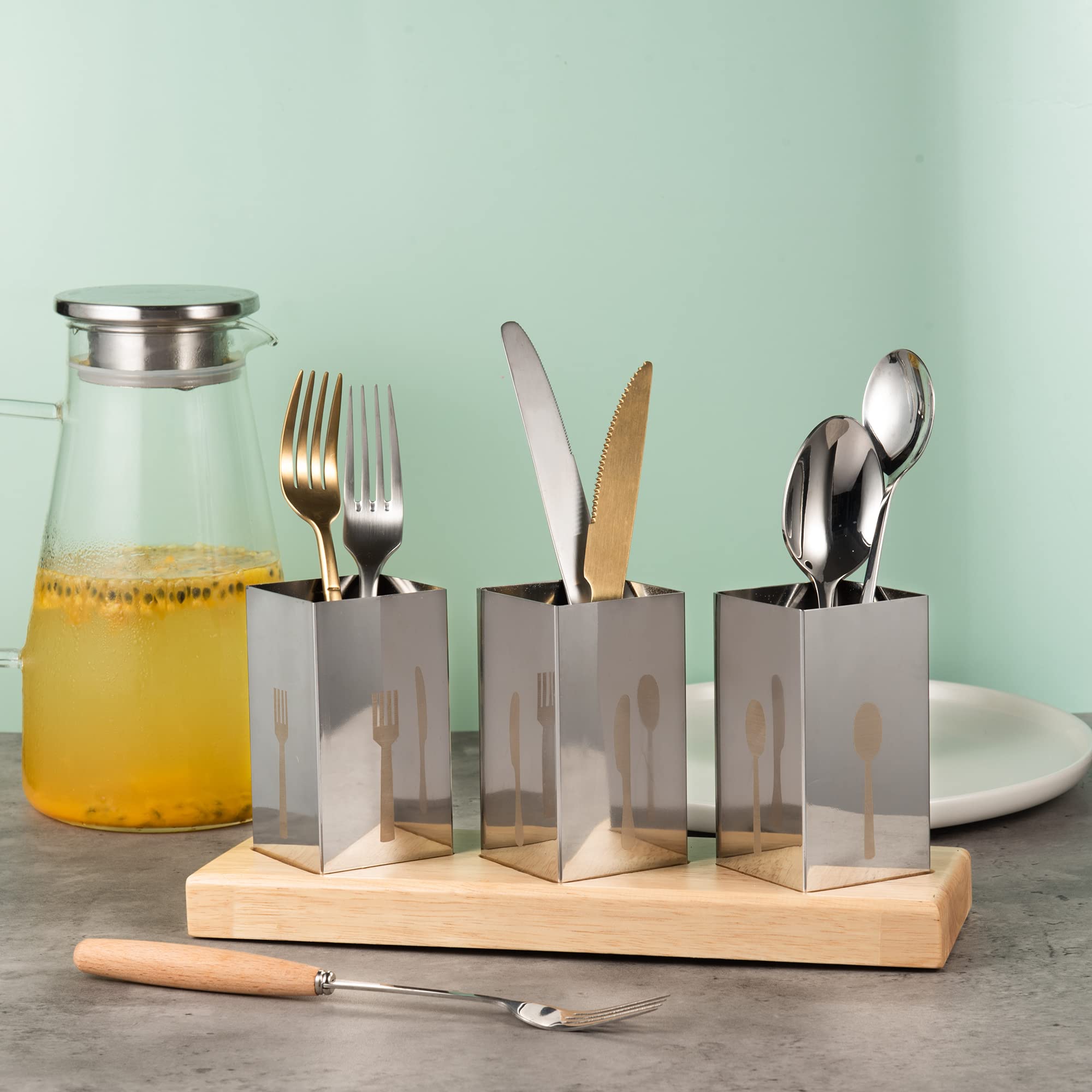 Amazon｜IMEEA 箸立て カトラリースタンド カトラリーホルダー 方型