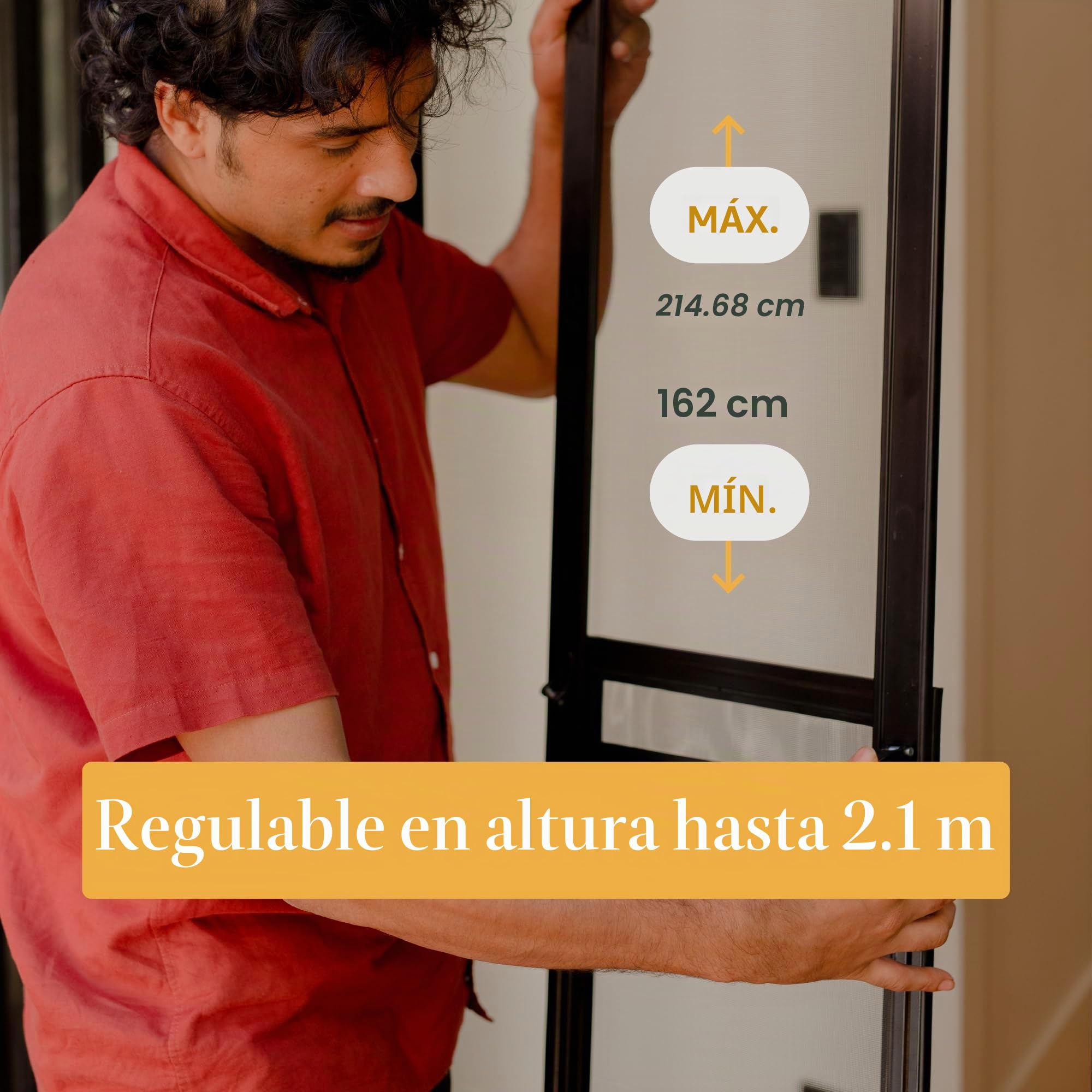 Hakuna Pets Puerta de Patio para Mascotas para Puertas correderas, fácil de Instalar, Inserto de Puerta de Perro con Cierre magnético Seguro, Malla Duradera Resistente a los Rayos UV, Simplemente