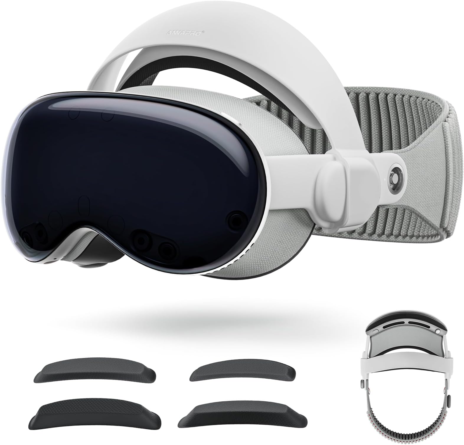 ANNAPRO A2 Head Strap for Apple Vision Pro, Pressure Reducing Comfort Head Strap Compatible with Vision Pro Accessories, Enhance Comfort and Stability, Suitablefor Different Head Shapes, Version 2