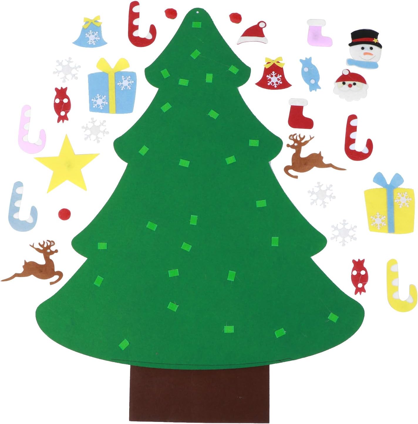 クリスマス飾り クリスマスツリー 27個 フェルト クリスマスグッズ クリスマスツリー贈り物 パーティー クリスマス 卒業式 Diyクリスマス飾り フェルト布 飾り デコレーション 手作り クリスマスデコレーション Faz Co Zm