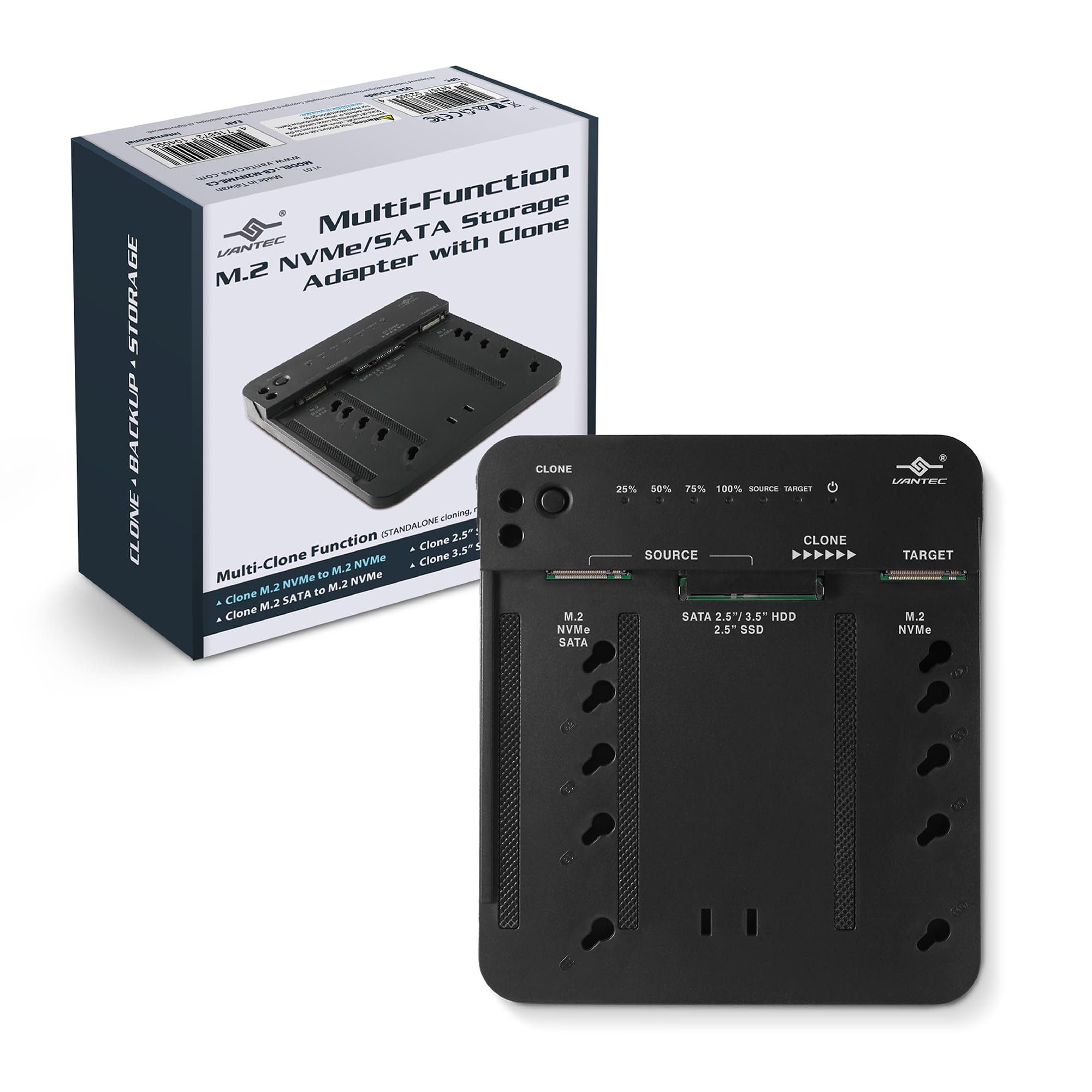 adattatore nvme sata multifunzione clone cb-m2nvme-c3