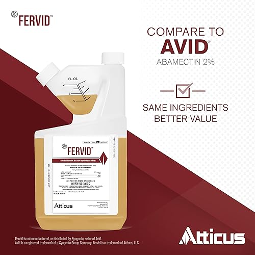 Miniatura 2 de InsecticidaMiticida Fervid (32 oz) por Atticus - Comparar con Avid - Abamectina 2.0%