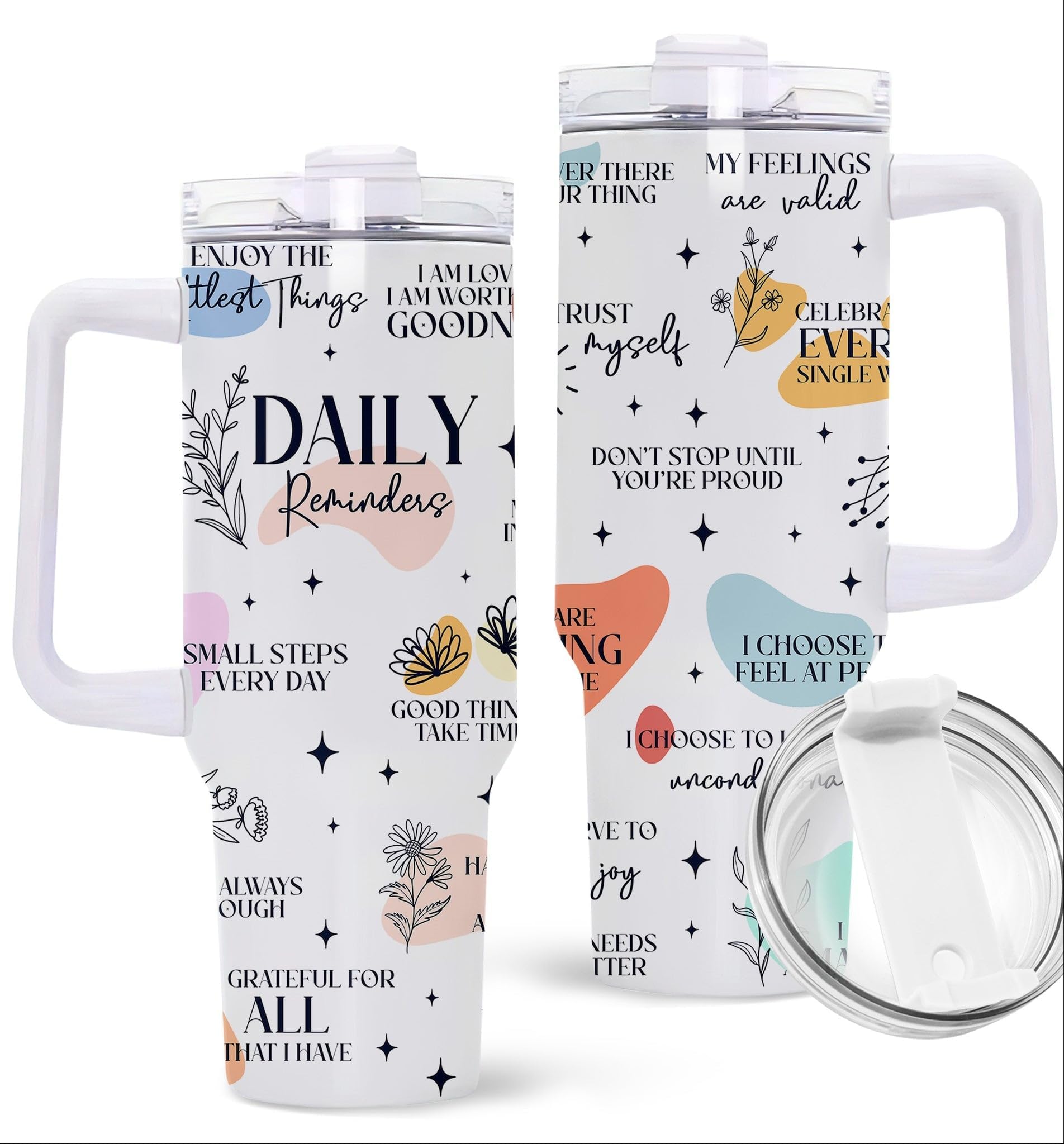 Inspirational 40 Oz Motivational Mug - Daily Reminders & Positive Affirmations - Perfect Gifts for Friends, Colleagues & Coworkers