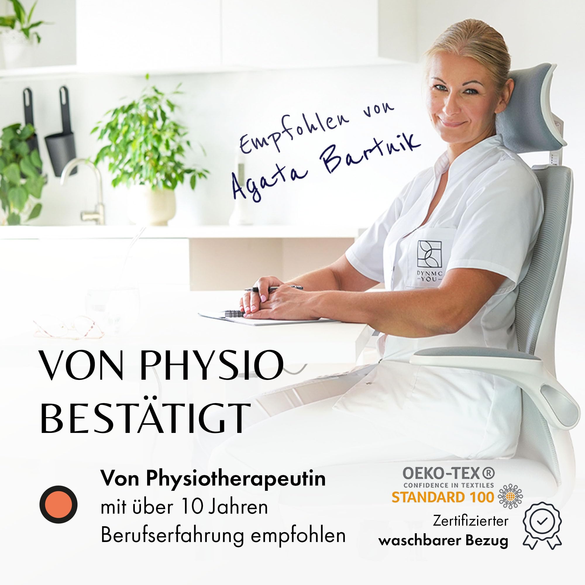 Beinkissen Hochlagern für schwere müde Beine & Erholung nach OP – Venenkissen Beinhochlagerungskissen für geschwollene Beine & Kniestütze – Lagerungskissen Bett Sofa – OEKO-TEX – Größe S bis XL