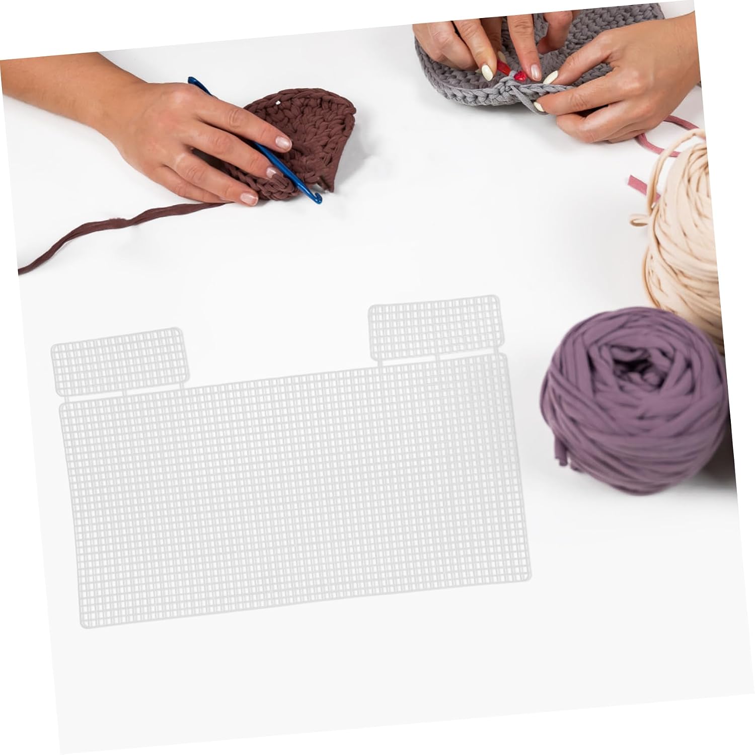 Vaguelly 5pcs Three-Dimensional Cross- Mesh Sheets Canvas Plastic Woven DIY Craft Supplies