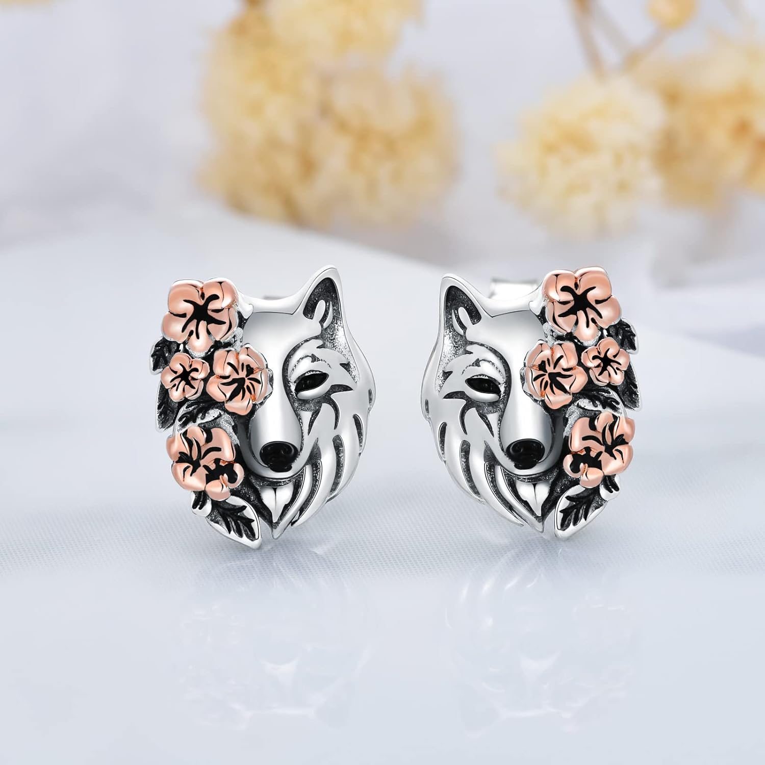 Animal Earrings 925 Sterling Silver Cute Cow/Dinosaur/Hedgehog/Turtle/Bunny/Fish/Butterfly/Squirrel/Cat Dog Stud Earrings Animal Jewelry Gift for Women Girls Hypoallergenic Earrings for Sensitive Ears
