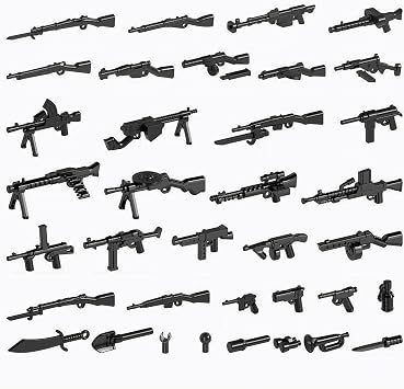 WW2 Building Set Action Figures Army Combat Playset World War 2 Military Figures Battle Pack with Weapons Idea Gifts for Kids (161 Pcs)