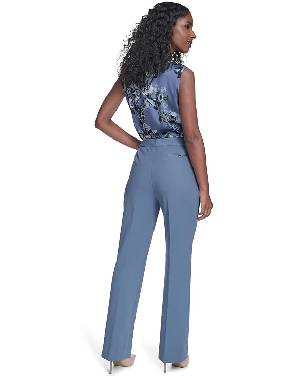 Calvin Klein Women's Pleated High Waisted Modern Fit Pant, Flint, 16 by Calvin Klein - Image 2