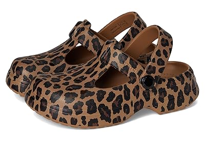 Crocs Kids Classic Mary Jane Clogs (Toddler) Kids Shoes Sepia/Leopard : 7 Toddler M, EVA