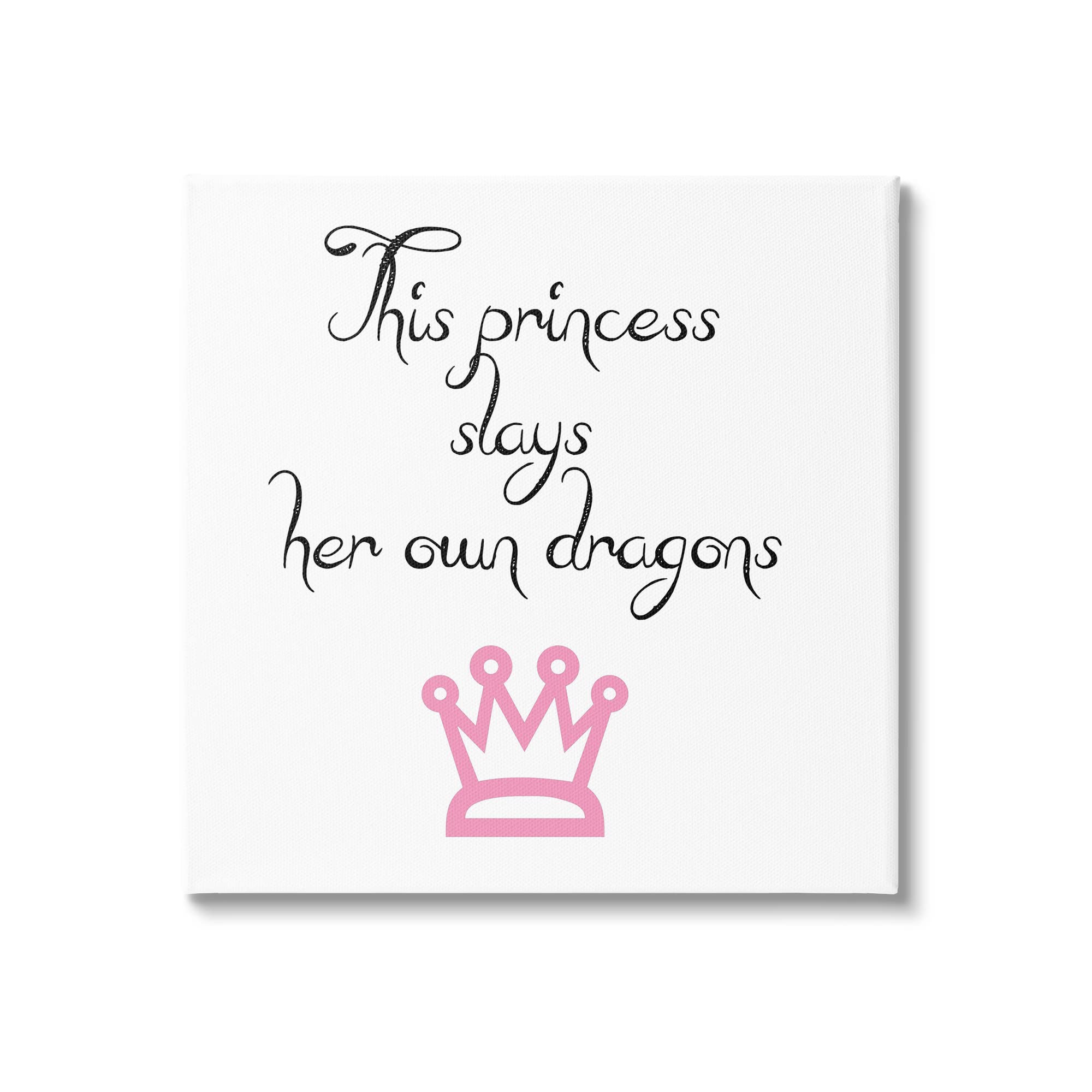 Stupell Industries Framed Wall Art - Glam Princess With Crown & Pink Florals By Ziwei Li | 11x14 Inches, Black Frame - View #9