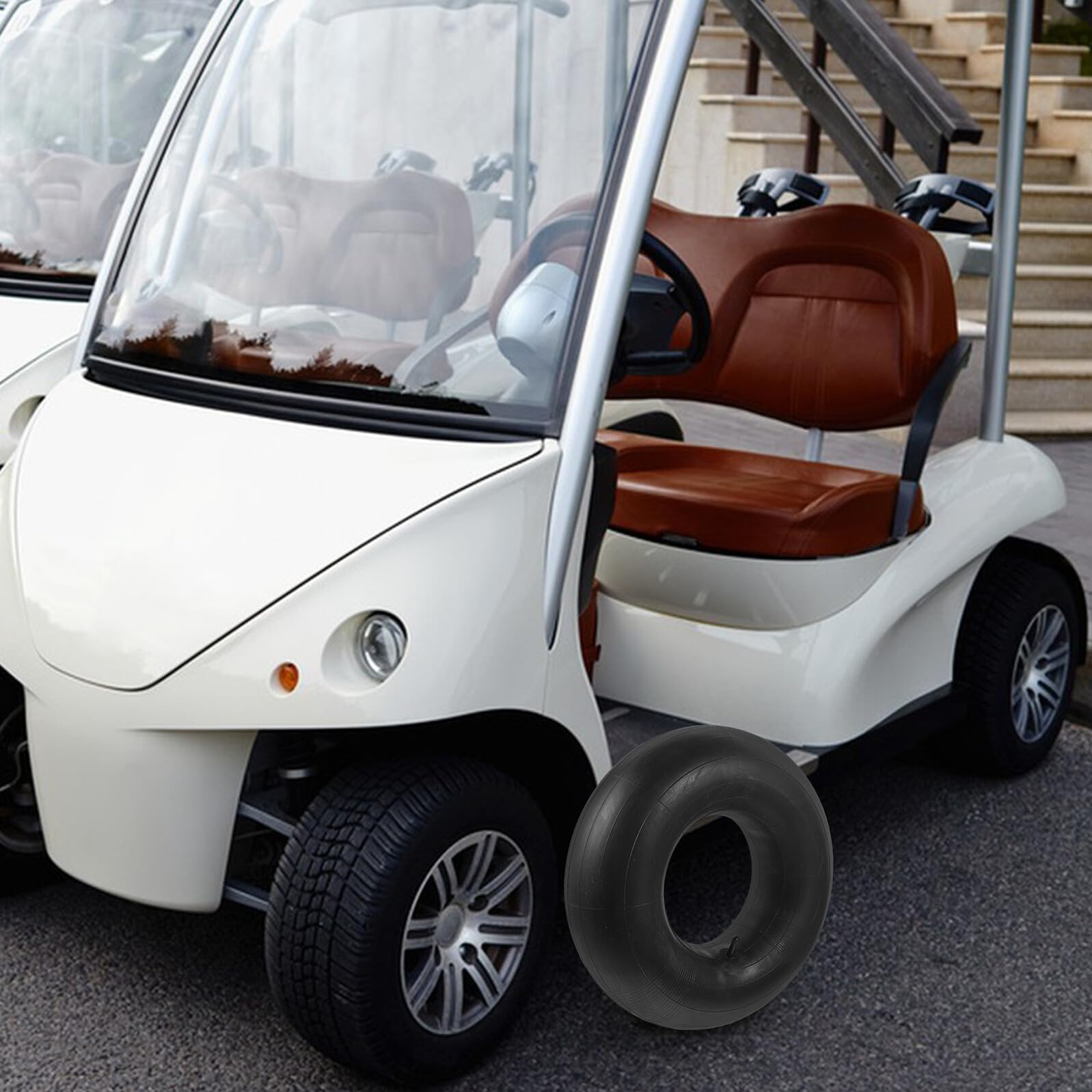 2 Szt. Szt Dętki Do Kosiarki Trwałe Gumowe Rurki Wewnętrzne Do Traktora Ogrodowego Przyczepy Taczki i Wózka Golfowego Czarne Łatwy Montaż i Szczelne Uszczelnienie
