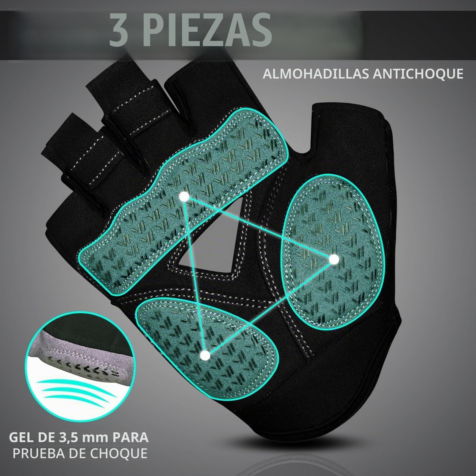 WESTWOOD FOX Guantes de Ciclismo Unisex con Acolchado de Gel Antideslizante Transpirables