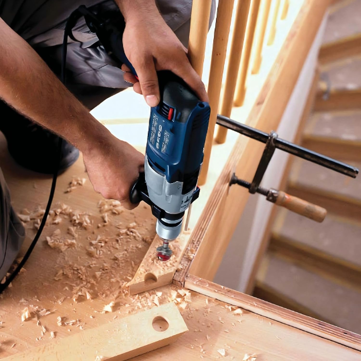 Yakamoz 35mm Concealed Hinge Jig Kit - Adjustable Depth Carbide Forstner Drill Bit Hinge Boring Hole Saw Cutter with Door Hinges Drilling Guide for Cupboard Cabinet Door Hinge Installation