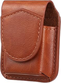 HEALLILY Lighter Case Vintage Belt Mini Lighters Mini Containers Lighter Belt Case Lighter Clip Fashion Leather Bag Brown Lighter Protective Sleeve Leather Lighter Protective Cover Pocket