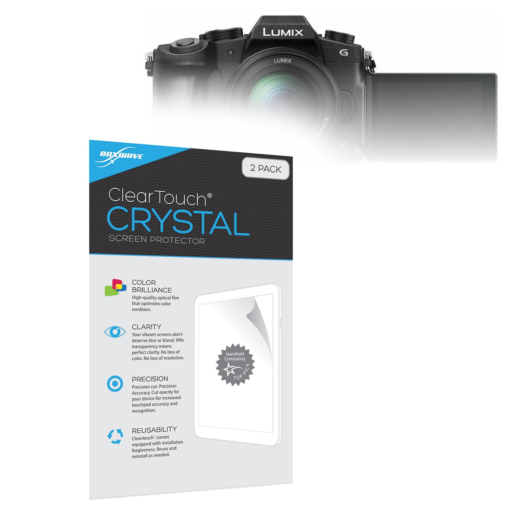 Película HD Panasonic Lumix DMC-G85 BoxWave protector pantalla pack de 2 8