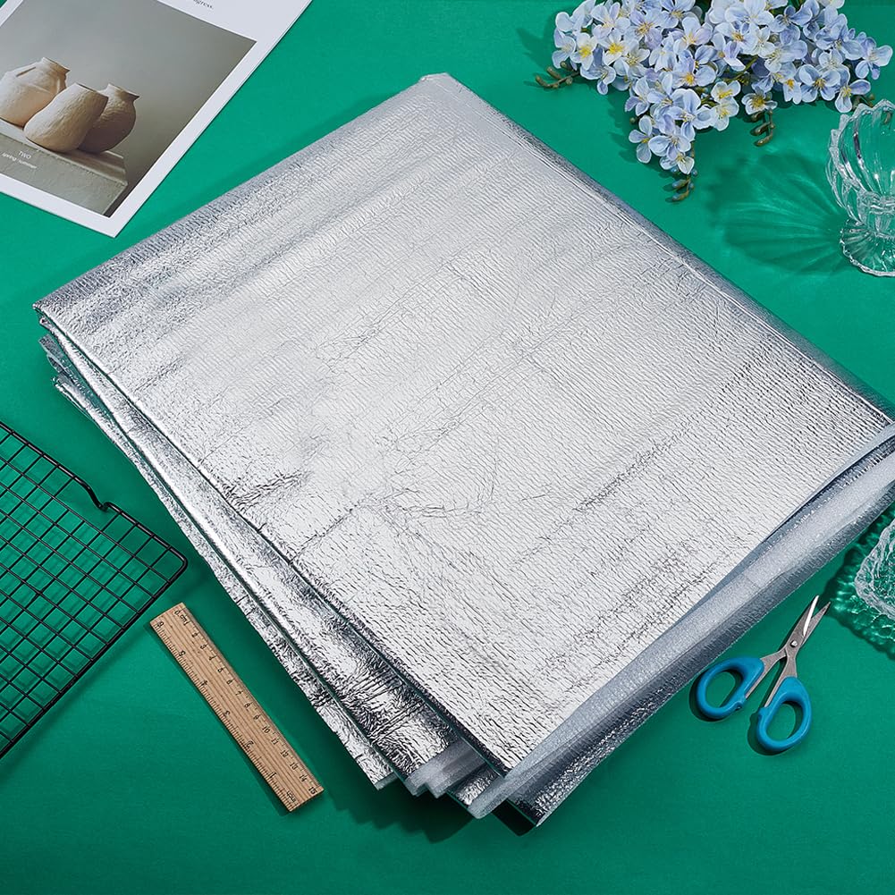 BENECREAT Ouate Résistante à la Chaleur de 3 m Doublure Thermique en Ouate de 90cm de Large Tissu Réfléchissant la Chaleur pour Maniques Gants de Cuisine Sous Verres Couvre Bols