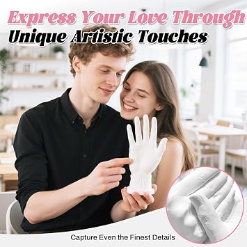 Hands Casting Kit, Hand Moulding Kit, Holding Hand Mold Kit for Couple, Anniversary Wedding Gifts, Birthday Gifts, Couples Gifts, Personalised Gifts for Him or Her