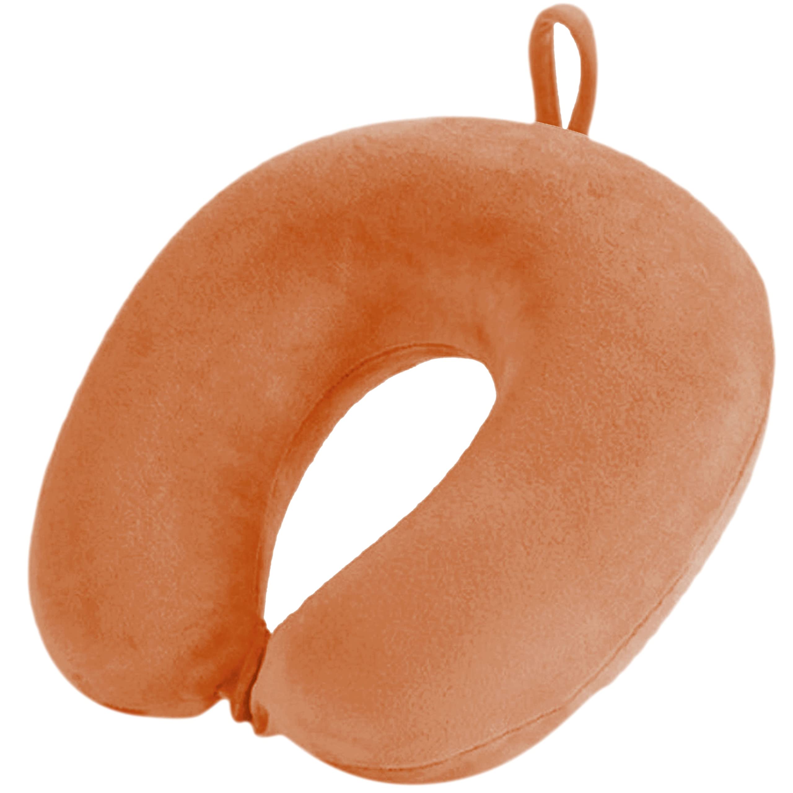 travel360 degree Neck Pillow for Travel – Soft and Comfortable Pillow for Travelling in Car, Train, Bus, Flight – Shoulder and Neck Support Pillow for Women and Men (Brown)