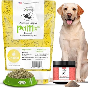 عقيدة صحية - طعام الكلاب المجفف الأصلي من PetMix بوزن 10 أرطال مع بروبيوتيك K9 لصحة أمعاء الكلاب للحفاظ على نباتات معوية متوازنة، طعام الكلاب الخام محلي الصنع.