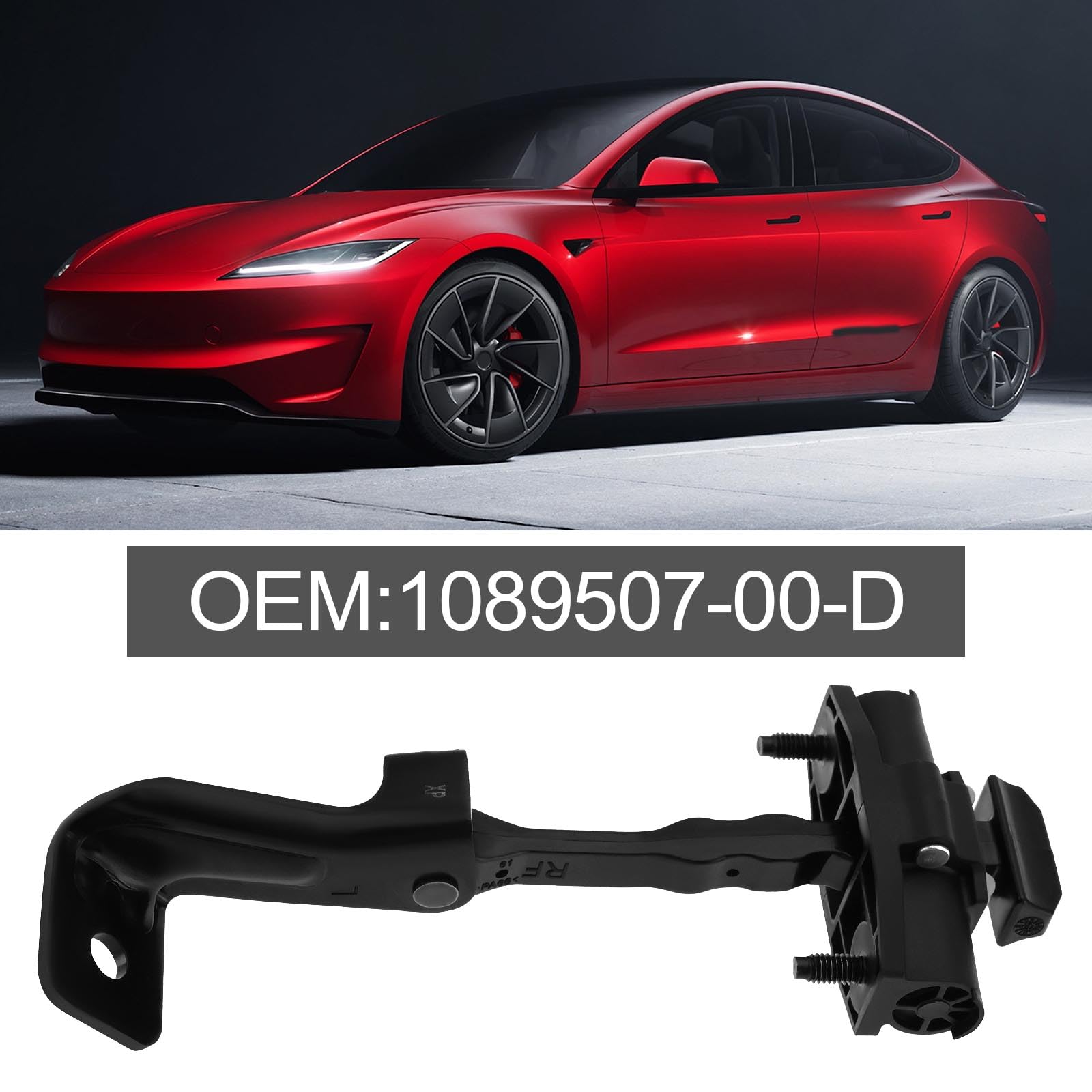 Tope Limitador de Correa Puerta Delantera Izquierda con Localizador 1089507-00-D Compatible con Tesla Model 3 2017-2021