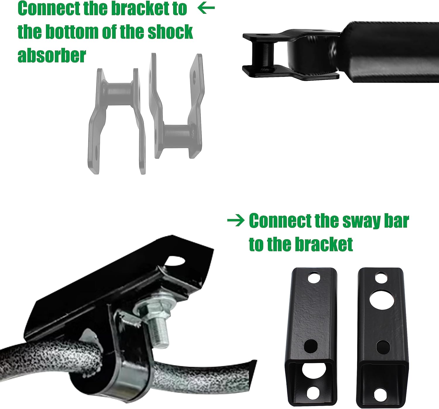 66-2726 Leveling Kit 2.5" Front Strut Coil Spacer with Track Bar Relocation Bracket Suspension Lift Kit, Compatible with 2011-2024 Ford Super Duty F250/F350/F450 4WD Trucks