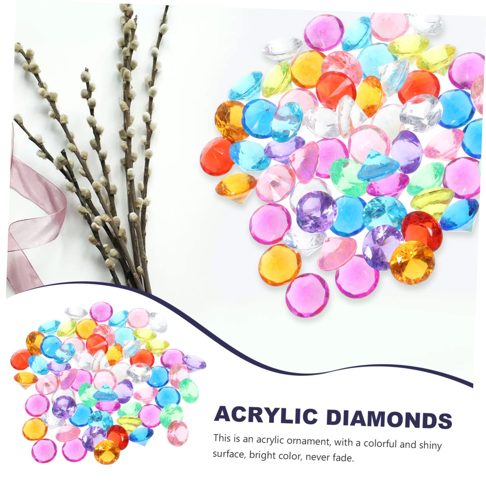 VALICLUD Diamanti Acrilici da 20mm 300 Pezzi per Vasi, Decorazione Tavolo | Pezzi Brillanti, Finitura Lucida che Non Sbiadisce, Adatti a Nozze e Feste a Tema