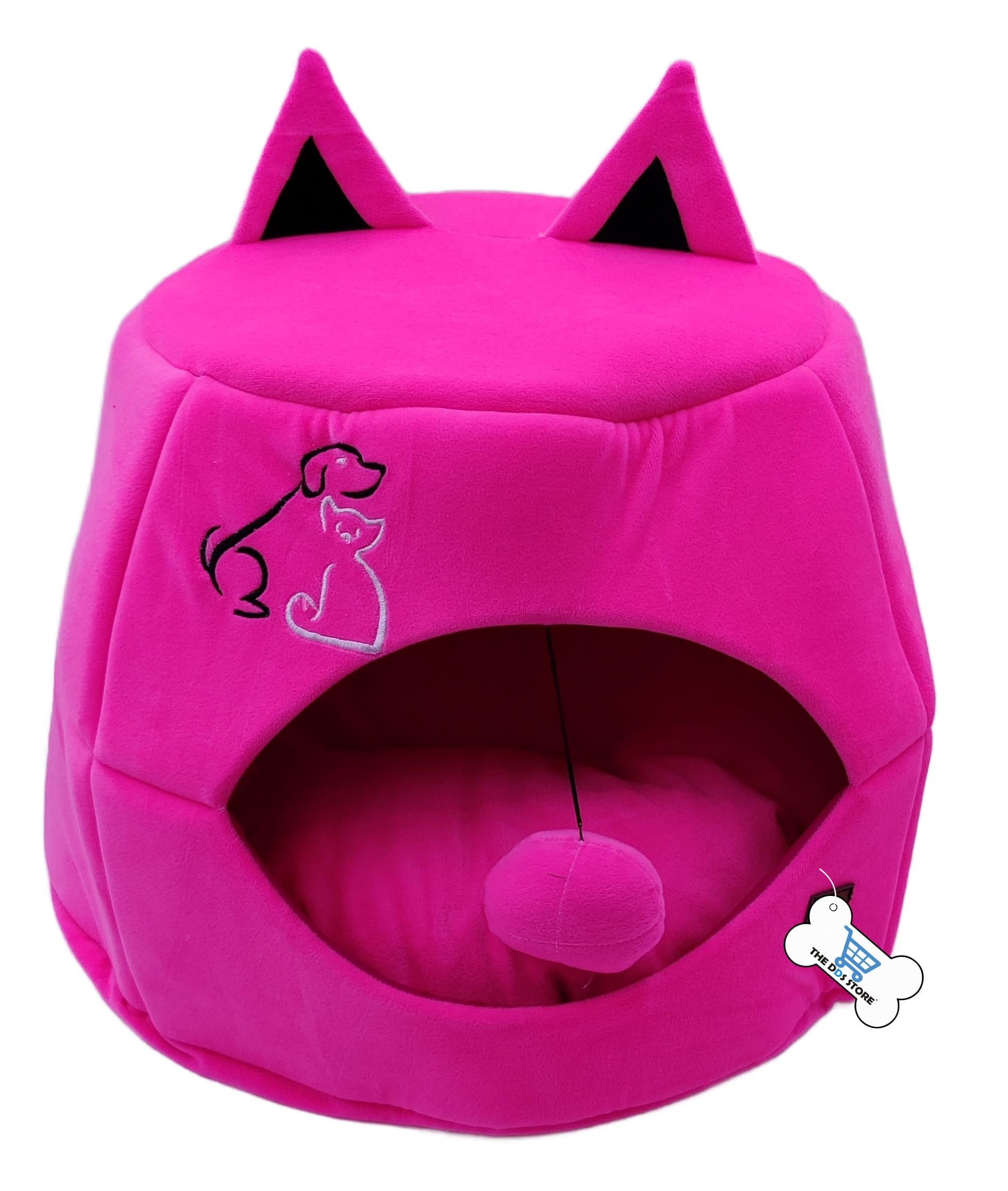THE DDS STORE Cat Beds for Indoor Cats, Cat House with Hanging Teaser Toy, 2 in 1 Cat cave for Playing and Sleeping, Pet Bed Suitable for Cats (Large, Pink) (B0CVQN9LMV) Amazon Price History, Amazon Price Tracker