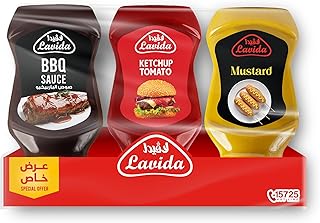 عرض خاص (كاتشب 195 جرام + صوص باربيكيو 195 جرام + خردل 185 جرام)