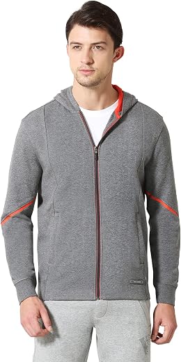 Van Heusen Men Cotton Blend Hooded Neck Sweatshirt