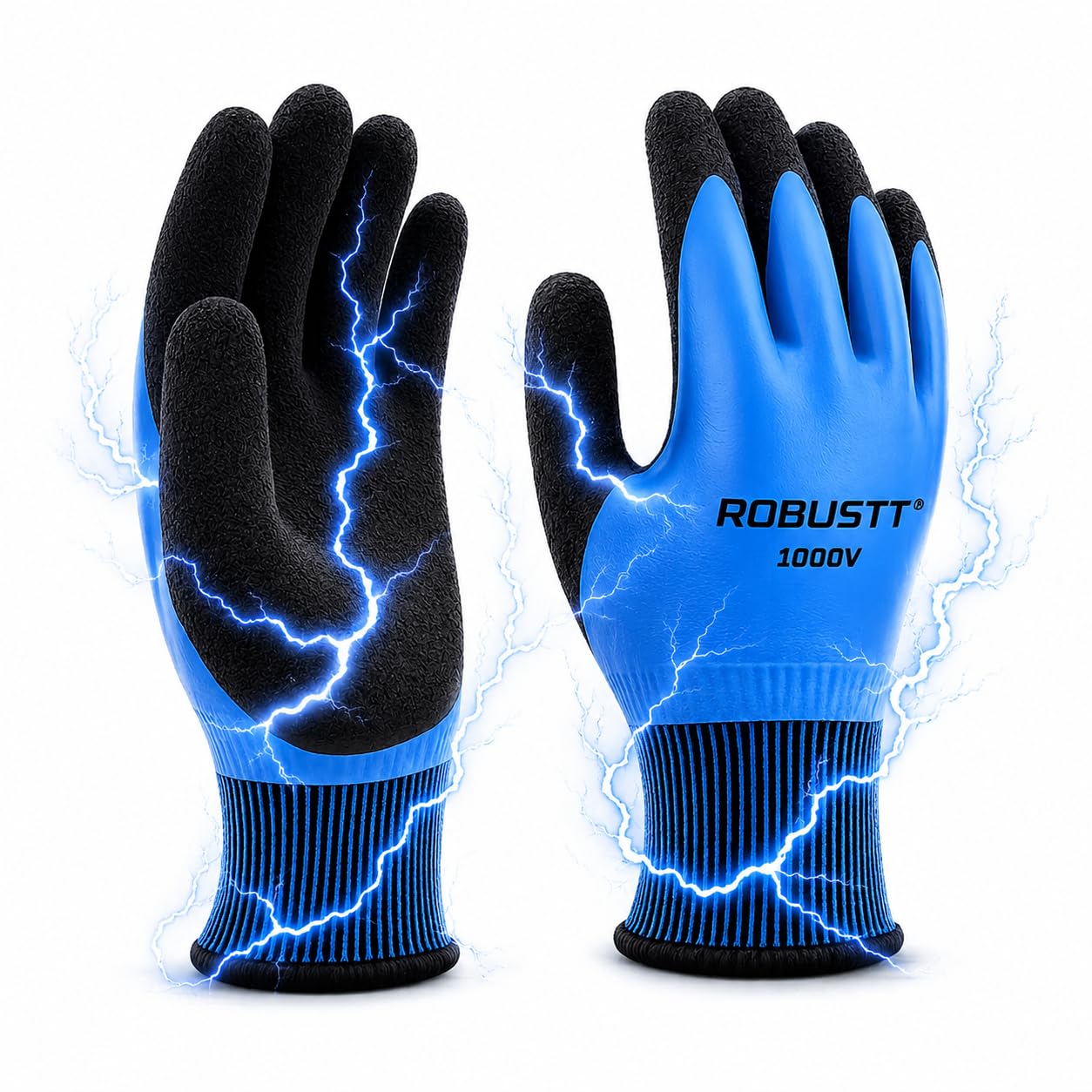Robustt Electrical Insulated Safety Gloves for Electricians | High Voltage Protection up to 1000V | Anti-Slip Rubber Grip | Waterproof, Tear & Wear Resistant | Gloves for Electrical Maintenance-image-34