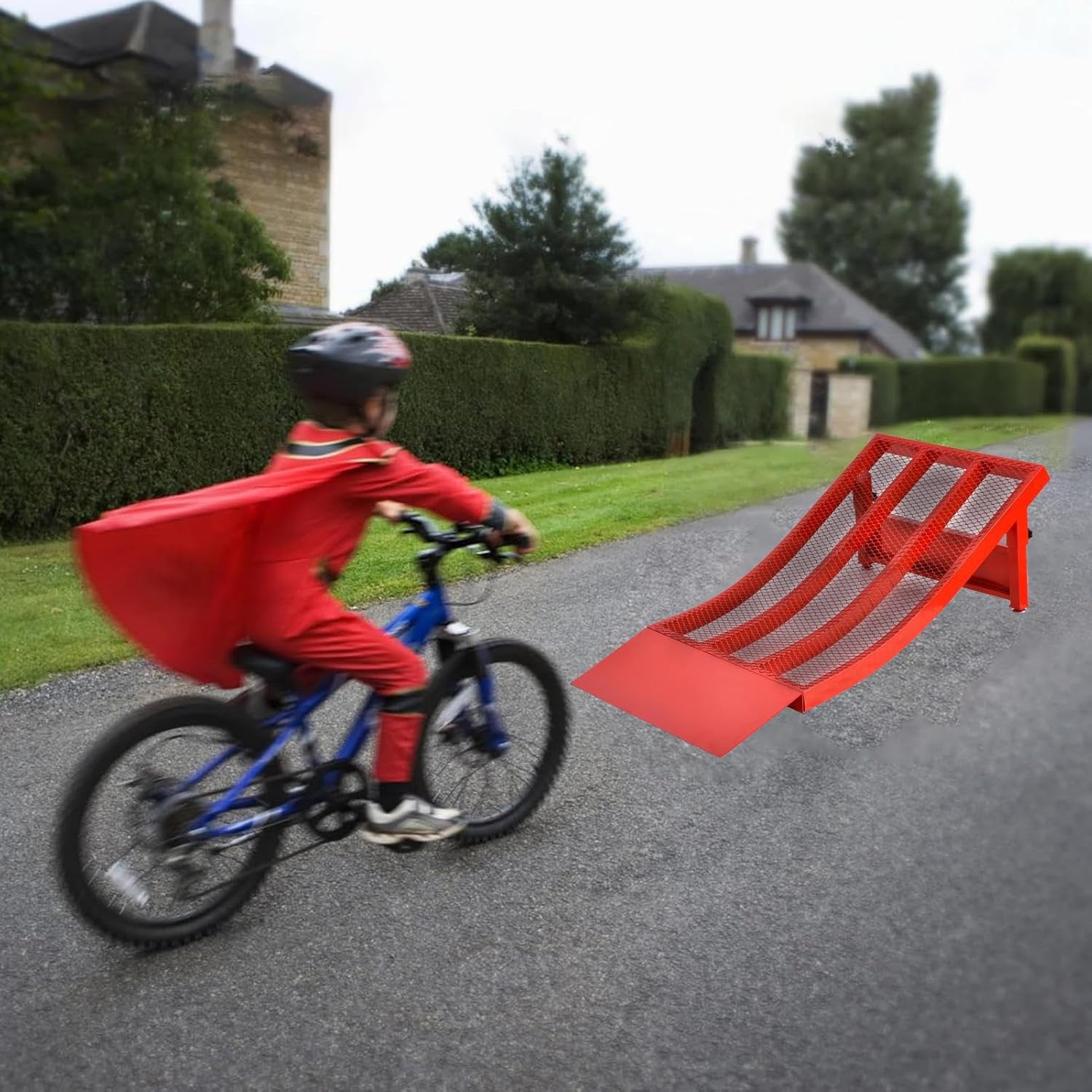 Jump Ramp for BMX, Detachable Skateboarding Jumps with 300lbs Capacity, Portable Rc Ramp Skateboard/Bike/Skate/Rc/Jump Ramps Designed for Both BMX Bikes and Remote-Controlled Vehicles