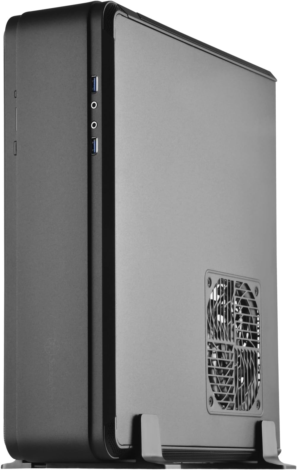 SilverStone Technology SST-FTZ01B-E Aluminum Unibody ITX Small Form Factor Computer Case with PCI-E Riser and ATX PSU Support Black