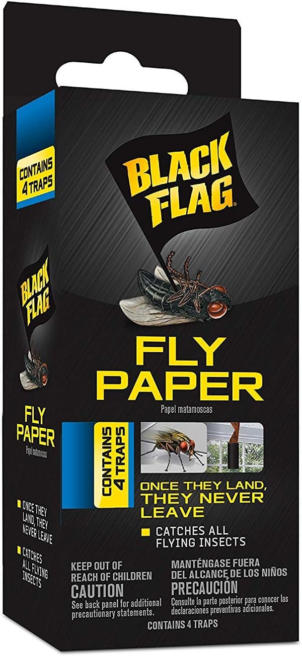 Black Flag Fly Paper Insect Trap(2Pack)