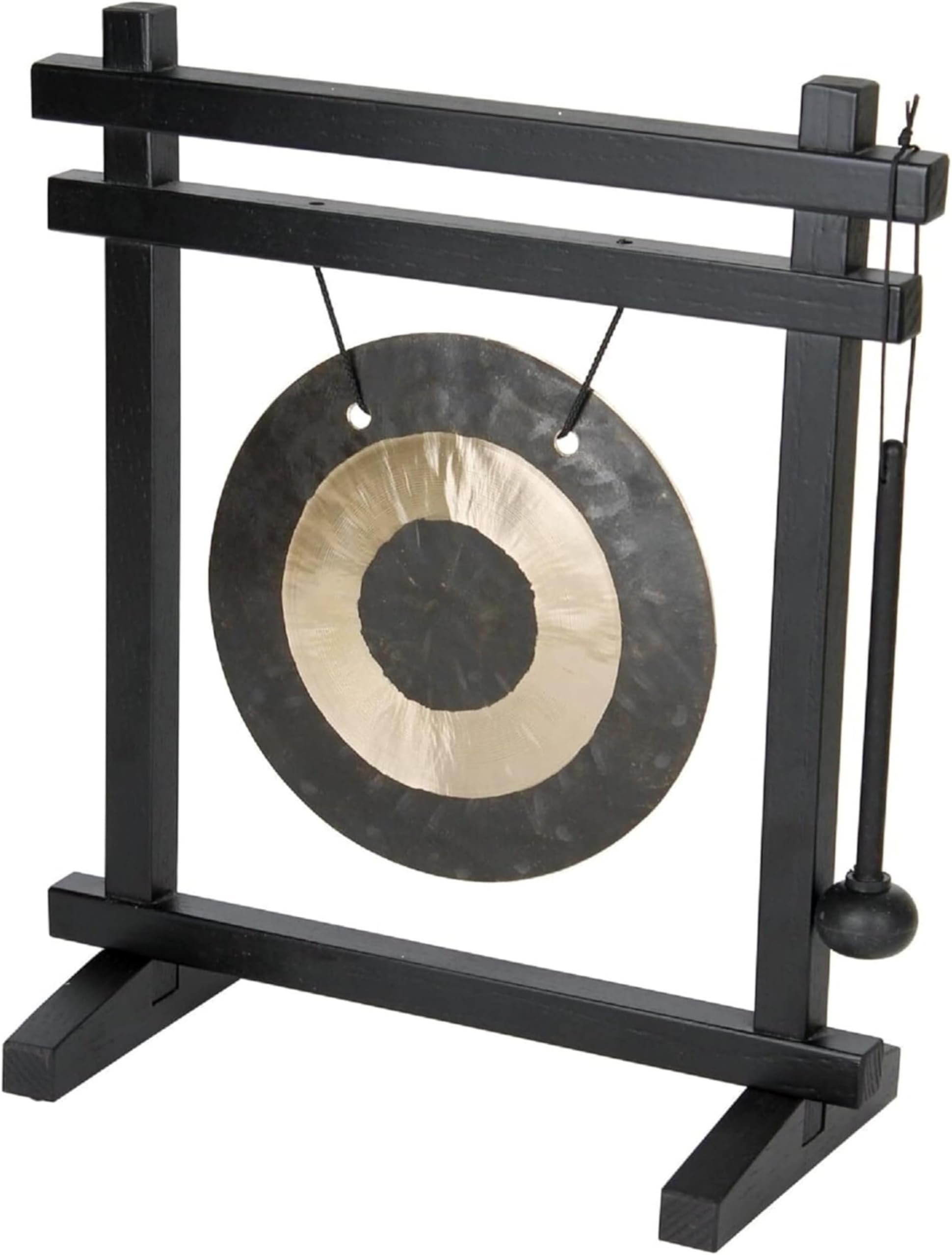 Woodstock Wind Chimes Desk Gong, Brass Hand-Hammered Bronze, Medium 12 - Inch Tall, for Meditation, Yoga, Classrooms, Offices, Great for Awareness, Relaxation