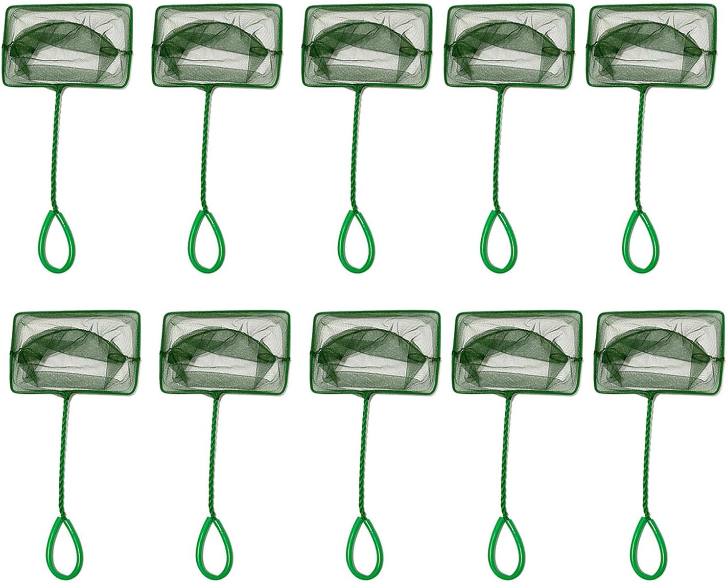 10Pieces Aquariums Maintenance Net for Fish Catching and Waste Removal Stable and Efficient Fishing Net with Fine Net