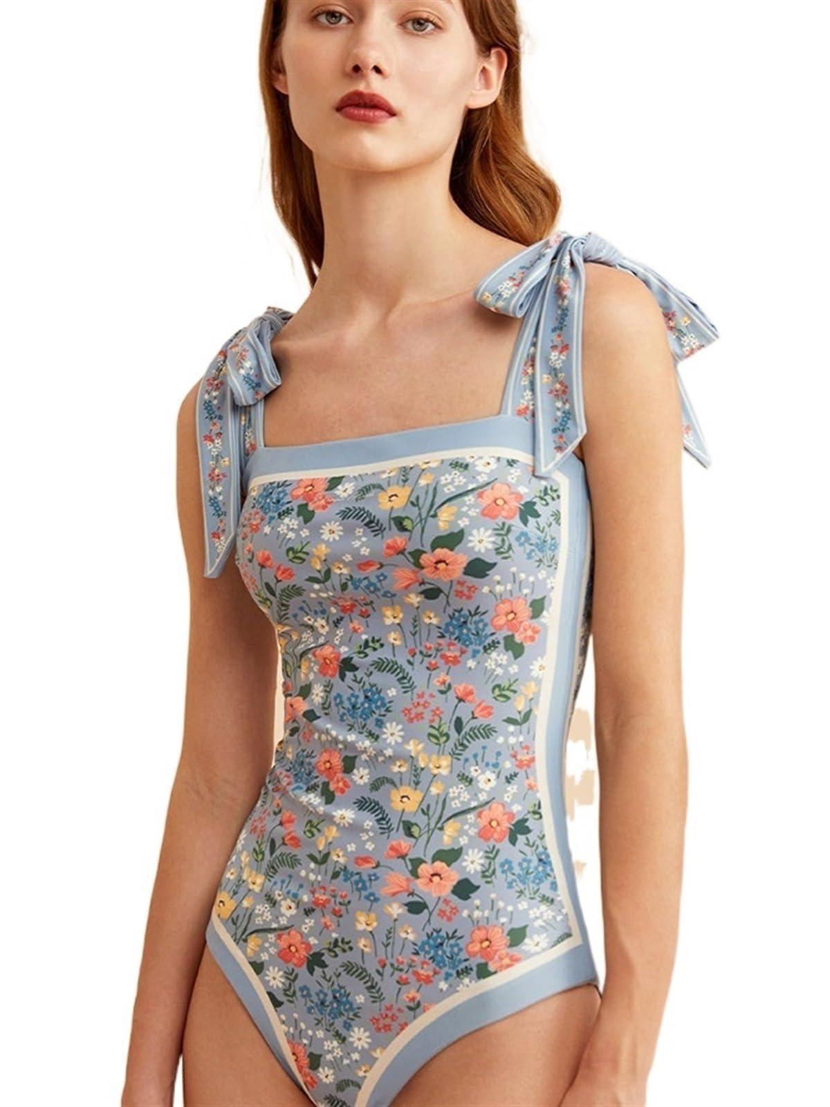 Sexy Badeanzug One Piece High Cut Bademode Frauen Push Up Bodys Sommer Badeanzug Frauen Einteilige Anzüge (Color : Bu1, Size : XL)