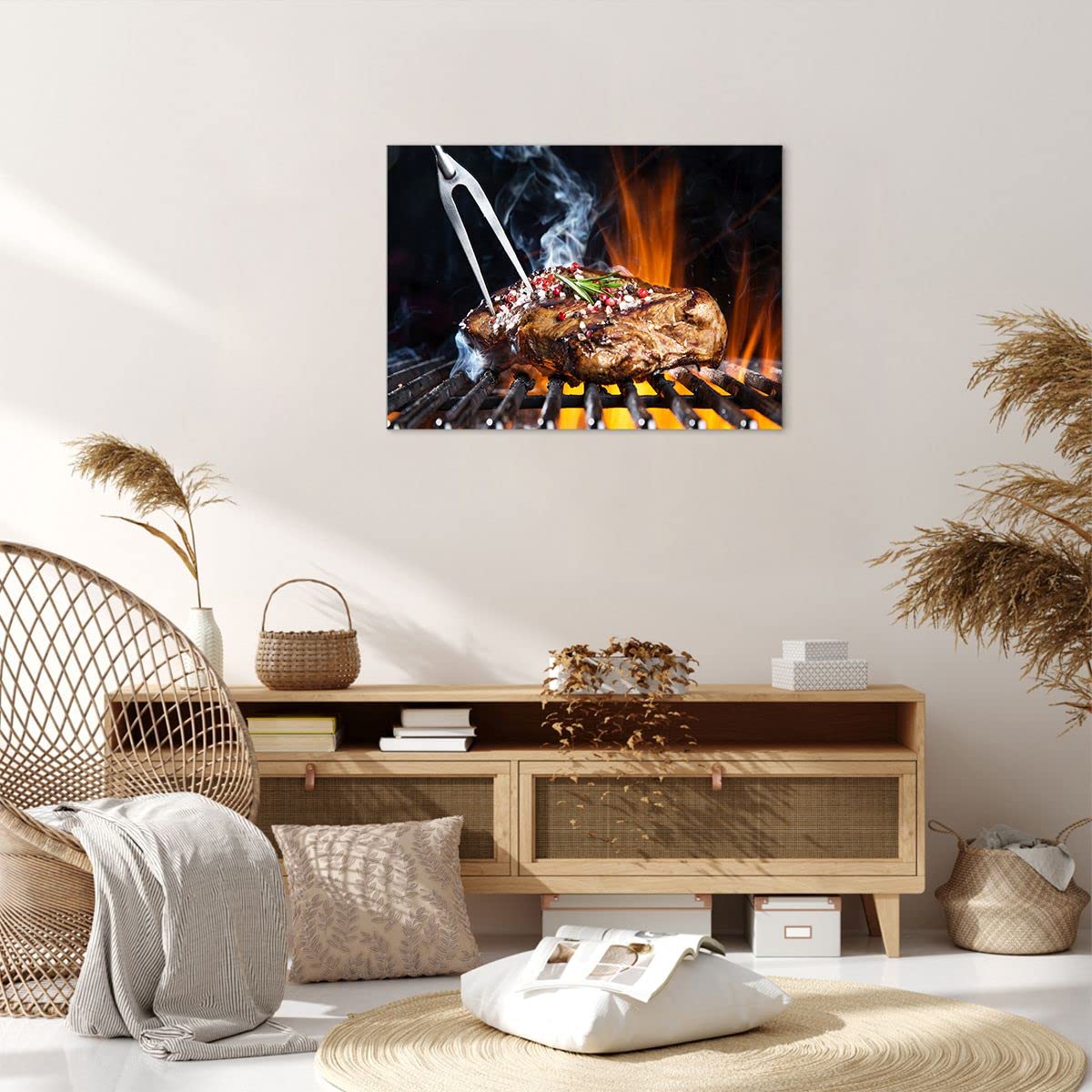 Deco Cadre Décoration Salon chameau caravane Moderne Impression sur Toile 120x80cm Image Tableau Decoration Murale Chambre Cuisine Horizontal Art Wall Grand Tableaux Decoratifs Muraux AA120x80-3672