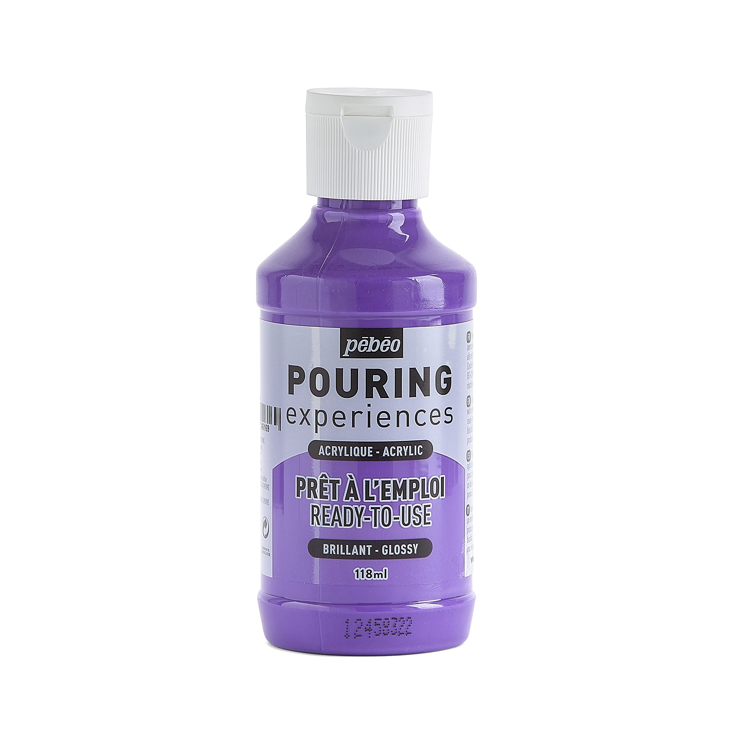 Pebeo Pouring Experiences Acrylic Paint Fluid Glossy 118ml Light Violet Pour Art