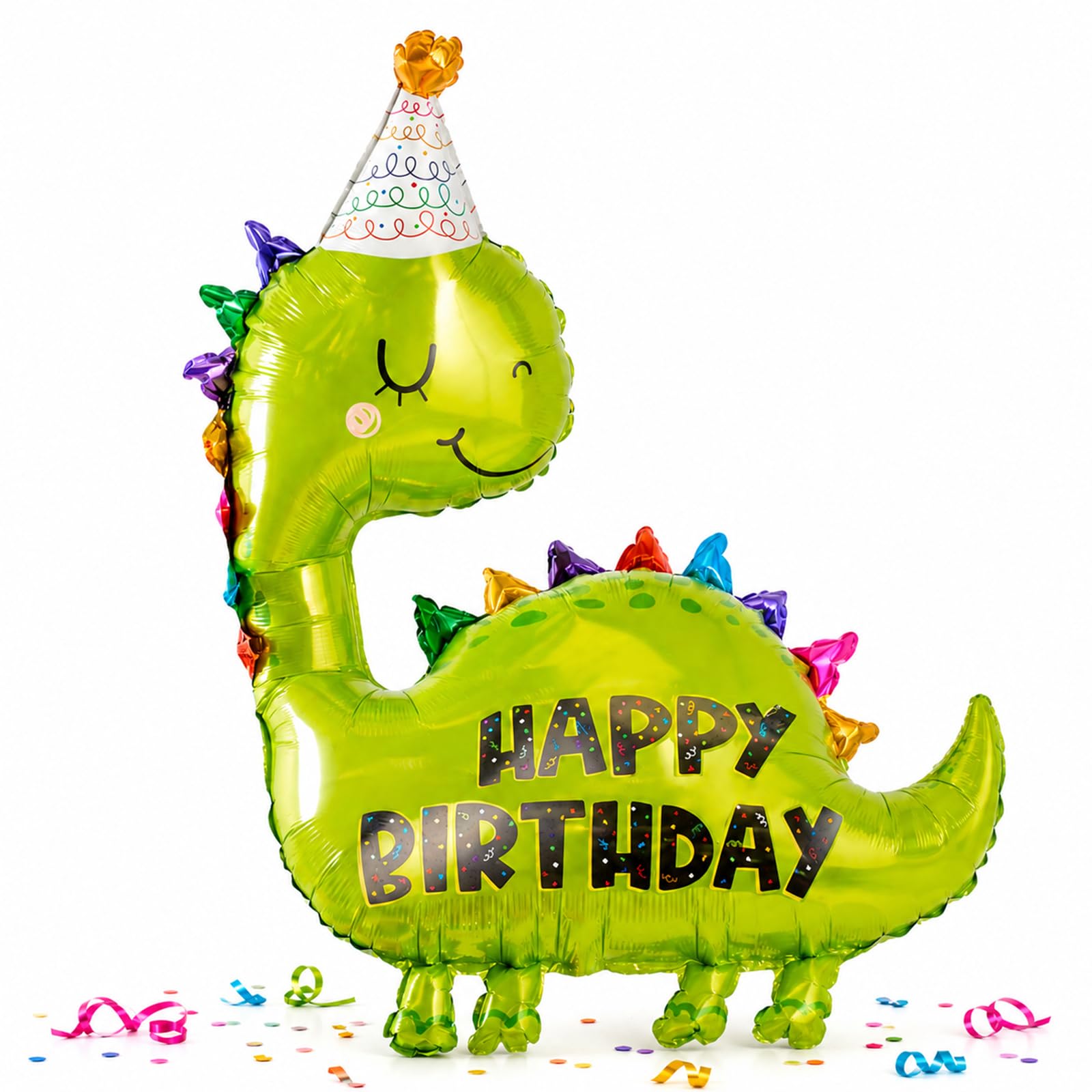 Dinosaurier Folienballon Geburtstag, Happy Birthday Ballon Grün, XXL Luftballons Geburtstag, Süß Luftballon Tiere, Folienballon Jugendweihe, Dinosaurier Balloons für Partyzubehör, 120×78cm