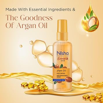 Nisha Professional Hair Serum Argan Oil 100 ml for All Hair Types