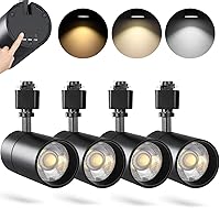 Vista 10 de VANoopee Cabezales de iluminación LED brillantes de 3 colores de 20 W H, regulables, sin parpadeo, para tareas de acento, cocina, riel de techo, luz