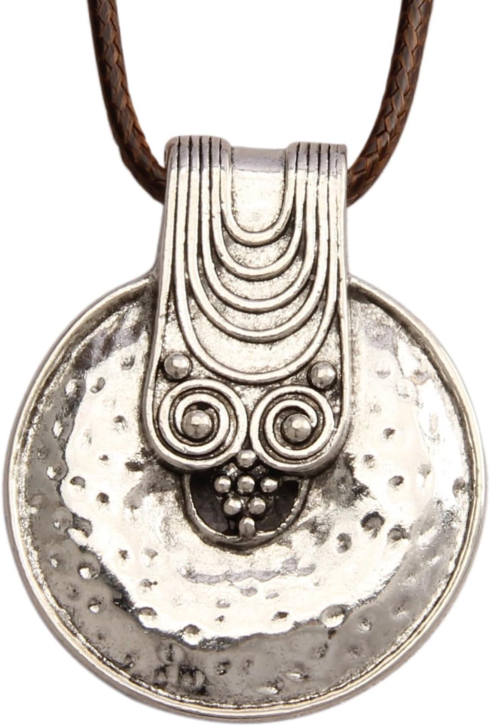 GelConnie Wooden Necklaces Women Gold Leather Boho Silver Hippie