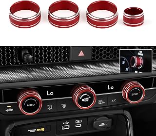 Climate Control Knob Switch AC Radio Volume Tune Button Knob Rings for 2022 2023 2024 Honda Civic / 2023 2024 Honda CRV Accessories