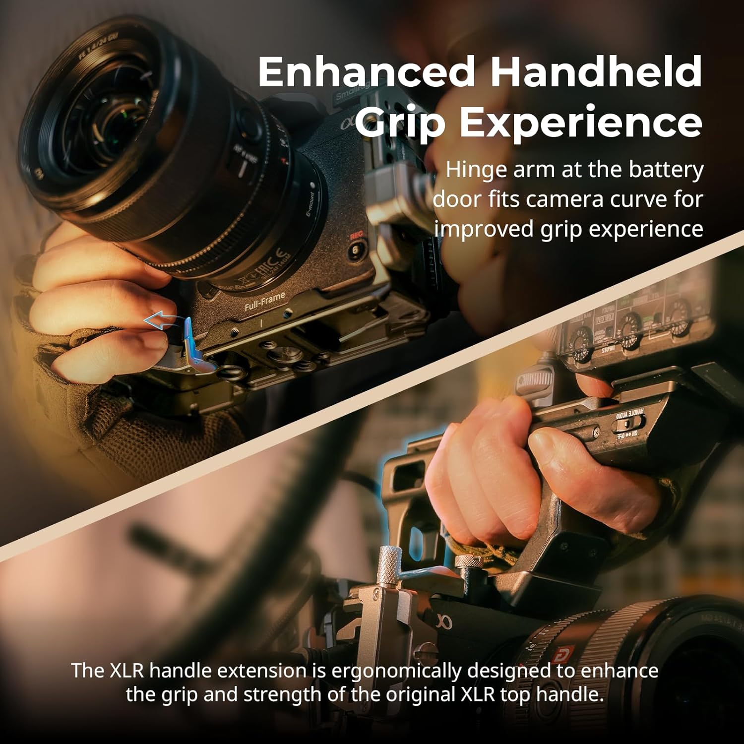 SmallRig FX3 / FX30 HawkLock Quick Release Camera Cage Kit for Sony with XLR Handle Extension, Wrist Strap and Cable Clamp for HDMI, QR Cold Shoe, NATO Rail/QR Plate for Arca,Titanium Gray - 4771 - Image 7