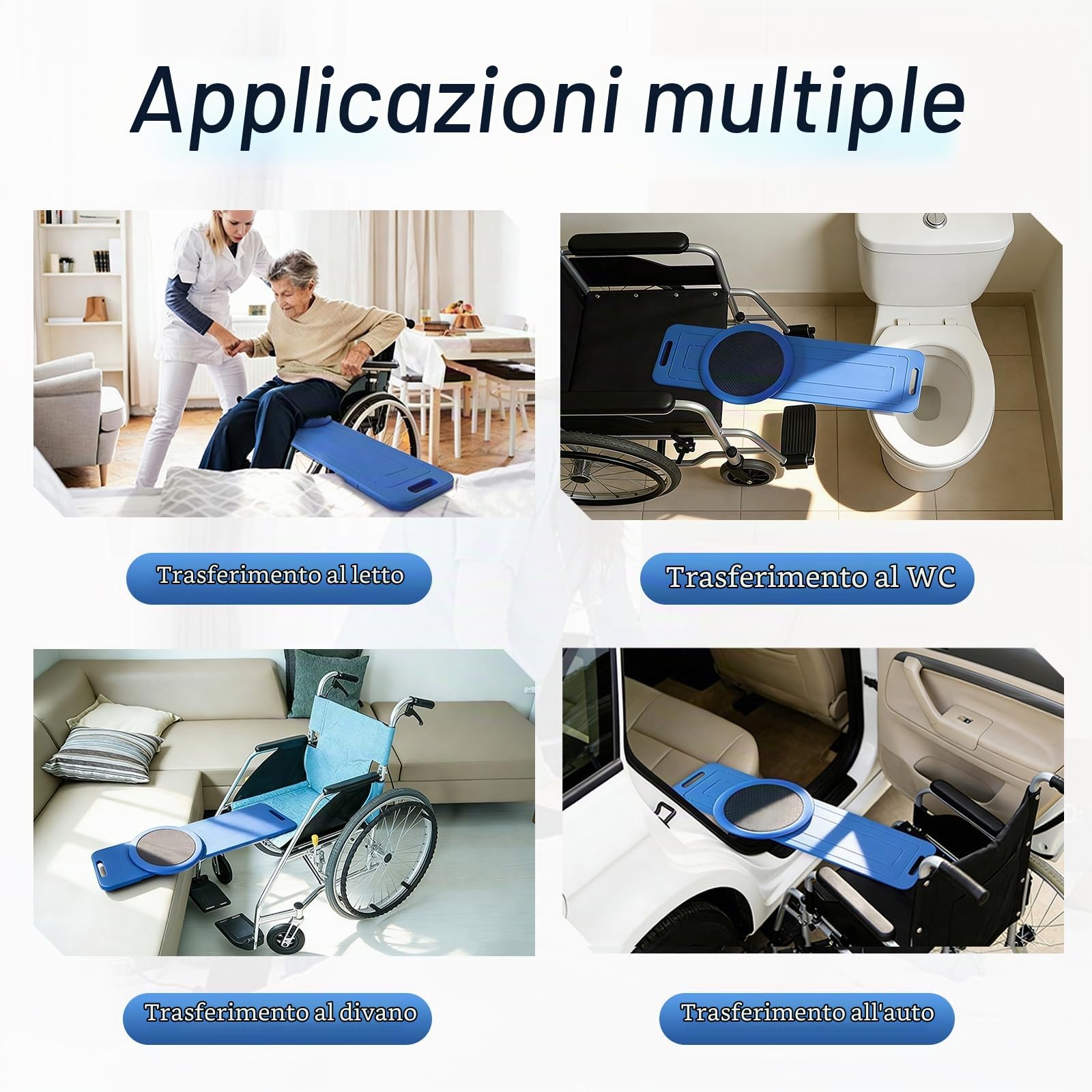 LOSCHEN Tavola di trasferimento da 90 cm con giradischi scorrevoli a 360°, tavola di trasferimento per anziani, trasferimento dalla sedia a rotelle al letto, alla toilette, alla vasca da bagno