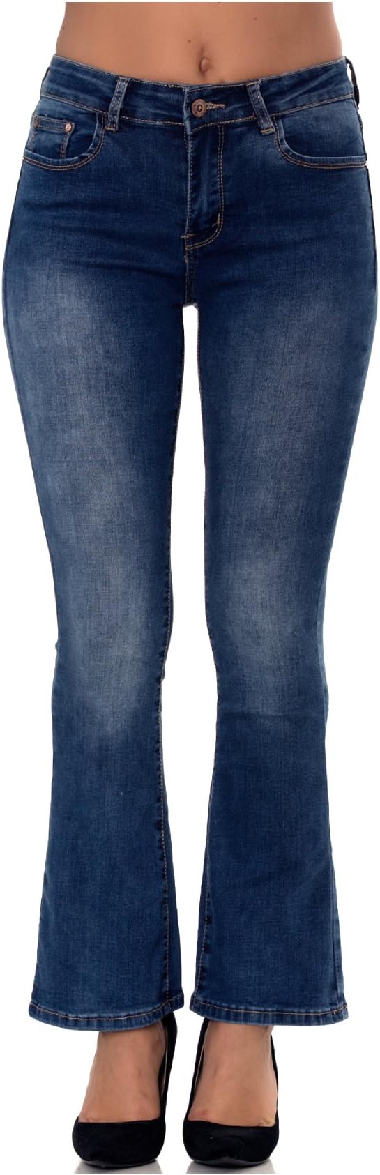 Nina Carter Women's Plain Jeans - Blue - 14