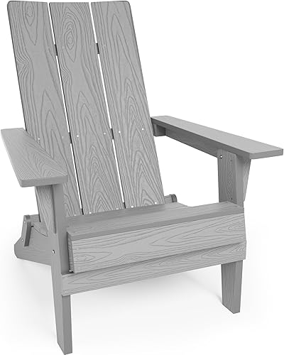 Miniatura 1 de YEFU Silla Adirondack plegable y moderna de plástico, 1s ampliaralmacenar actualización desbloqueada, resistente a la intemperie, sillas de madera